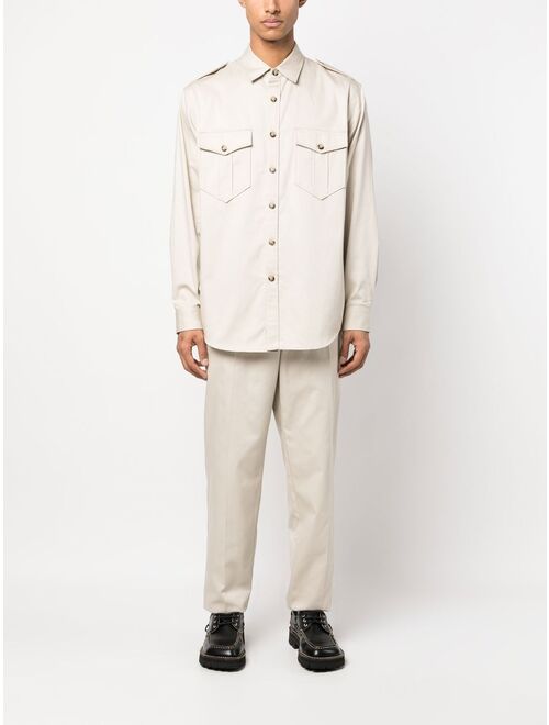 Isabel Marant logo-embroidery cotton shirt