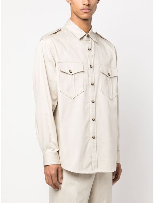 Isabel Marant logo-embroidery cotton shirt