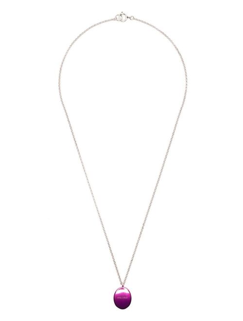 Isabel Marant logo-engraved pendant necklace