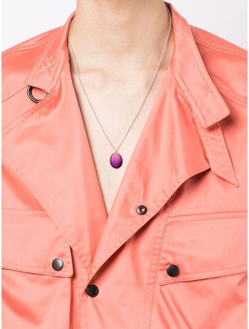 Isabel Marant logo-engraved pendant necklace