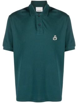 embroidered-logo short-sleeved polo shirt