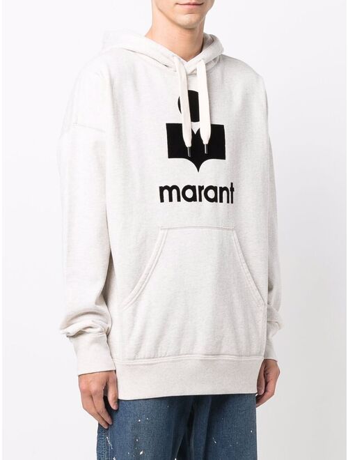 Isabel Marant Miley flocked-logo hoodie