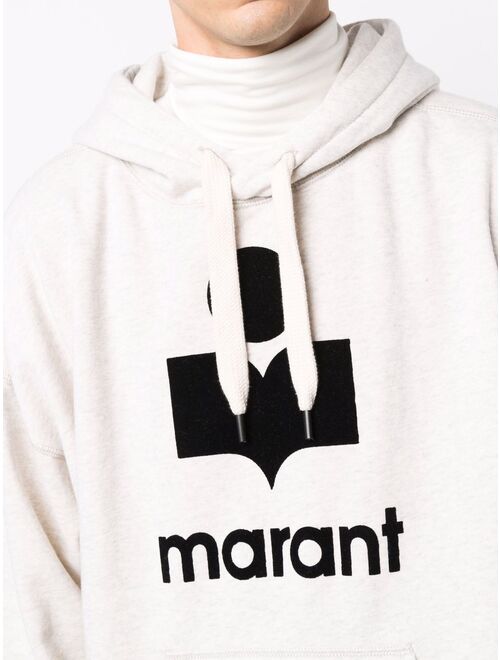 Isabel Marant Miley flocked-logo hoodie