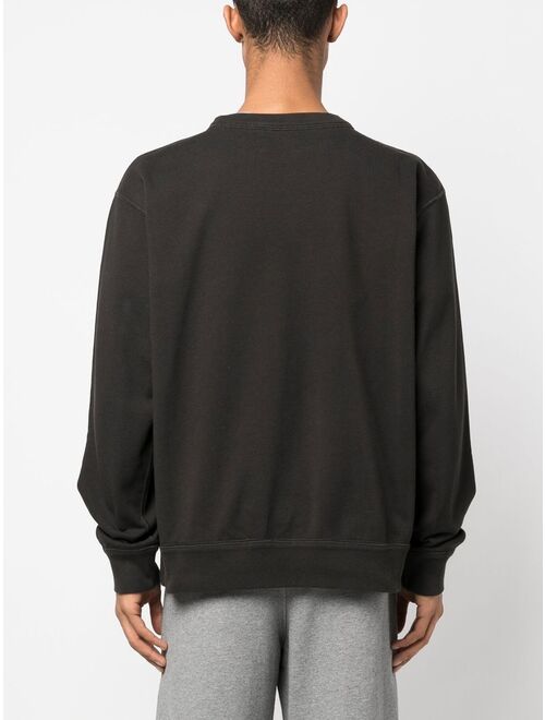 Isabel Marant flocked-logo crew neck sweatshirt