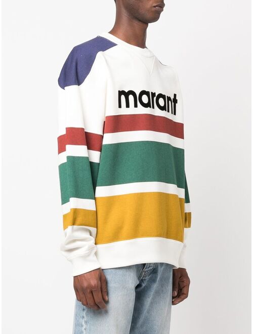 Isabel Marant logo-print striped sweatshirt