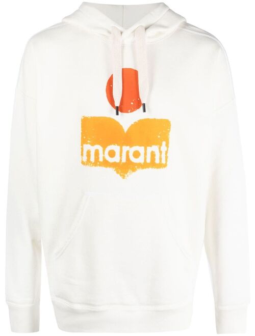 Isabel Marant Miley distressed logo-print hoodie