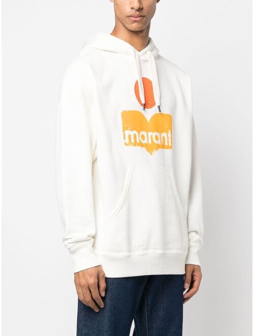 Isabel Marant Miley distressed logo-print hoodie