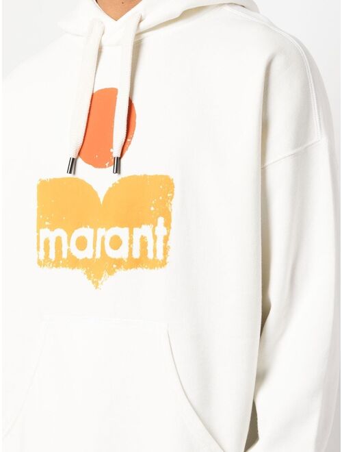 Isabel Marant Miley distressed logo-print hoodie