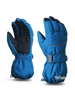 ThxToms Kids Warm Gloves Winter Waterproof Snow Gloves for Ourdoor Sports, Toddler Bulky Ski Gloves for Boys Girls