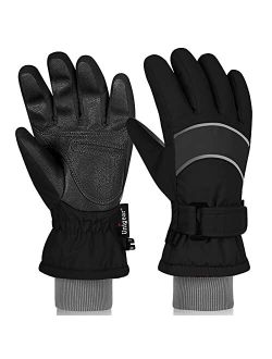 Unigear Kids Ski Gloves, Waterproof Winter Cold Weather Snowboard Snow Gloves, Fit Both Boys & Girls