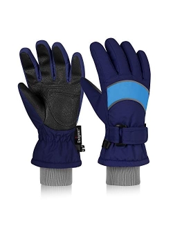 Unigear Kids Ski Gloves, Waterproof Winter Cold Weather Snowboard Snow Gloves, Fit Both Boys & Girls