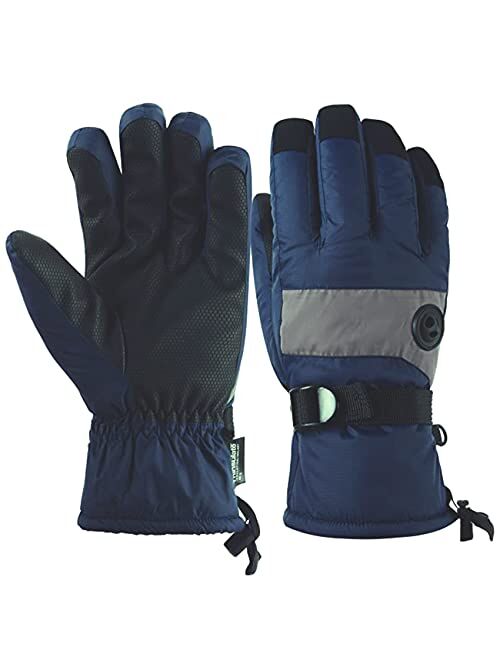 HighLoong Kids Waterproof Ski Snowboard Gloves Mittens Thinsulate Lined Winter Cold Weather Gloves for Boys and Girls