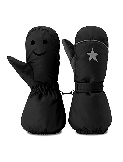 HighLoong Kids Waterproof Ski Snowboard Gloves Mittens Thinsulate Lined Winter Cold Weather Gloves for Boys and Girls