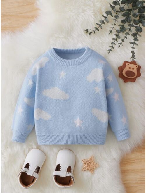 Shein Baby Cloud Star Pattern Sweater