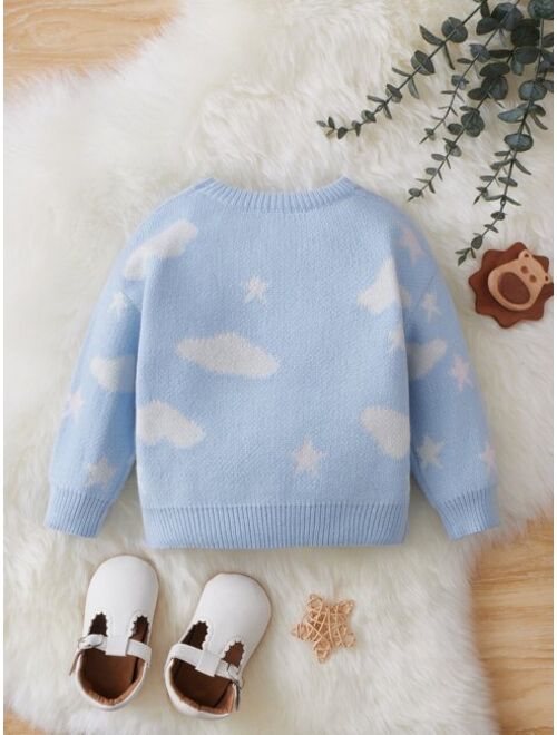 Shein Baby Cloud Star Pattern Sweater