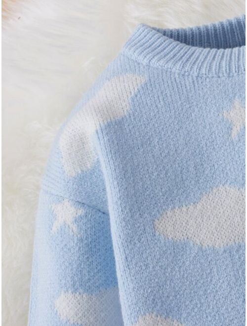 Shein Baby Cloud Star Pattern Sweater