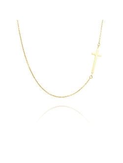 CARITATE Gold Cross Necklace For Women Trendy, Dainty Cross 18K Gold Layered Necklaces For Women, 18K Gold Plated Women Cross Necklace