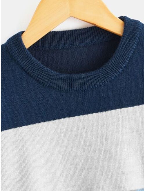 Shein Boys Color Block Sweater