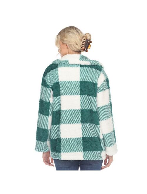 Women's White Mark Plaid Shacket