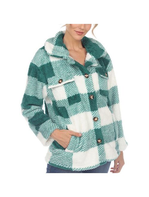 Women's White Mark Plaid Shacket