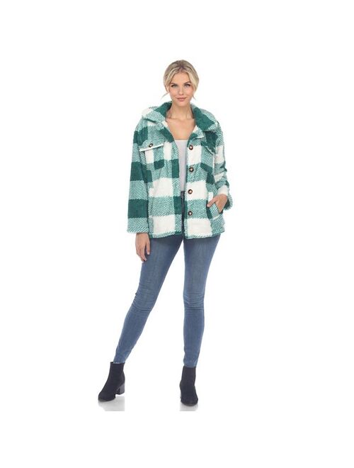 Women's White Mark Plaid Shacket