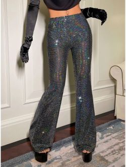 ICON High Waist Sequin Flare Leg Pants