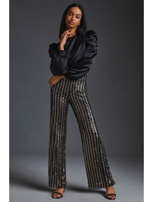 Maeve Sequin Flare Pants