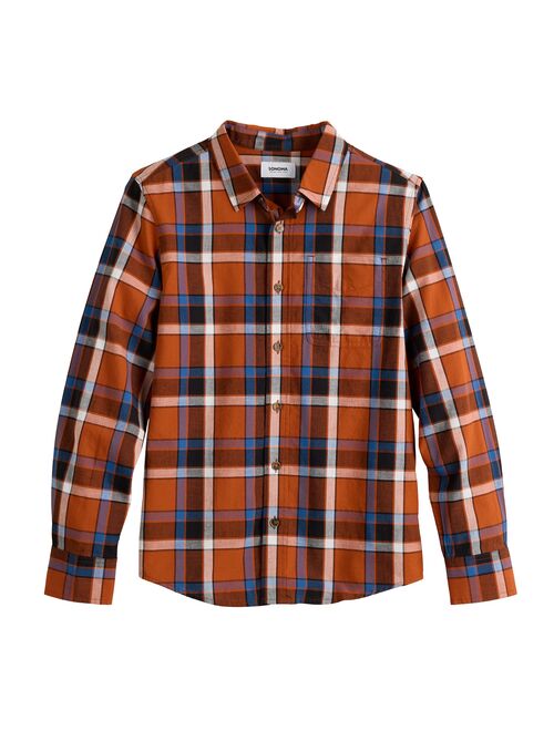 Boys 8-20 Sonoma Goods For Life Plaid Button-Up Shirt in Regular & Husky