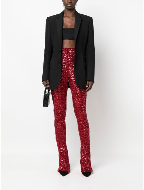 Genny sequin flared trousers