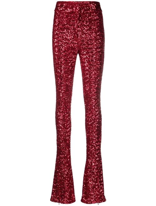 Genny sequin flared trousers