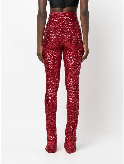 Genny sequin flared trousers