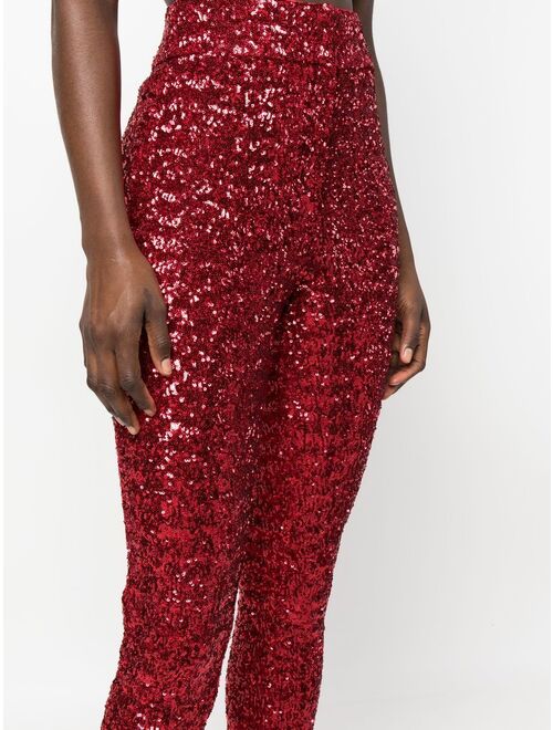 Genny sequin flared trousers