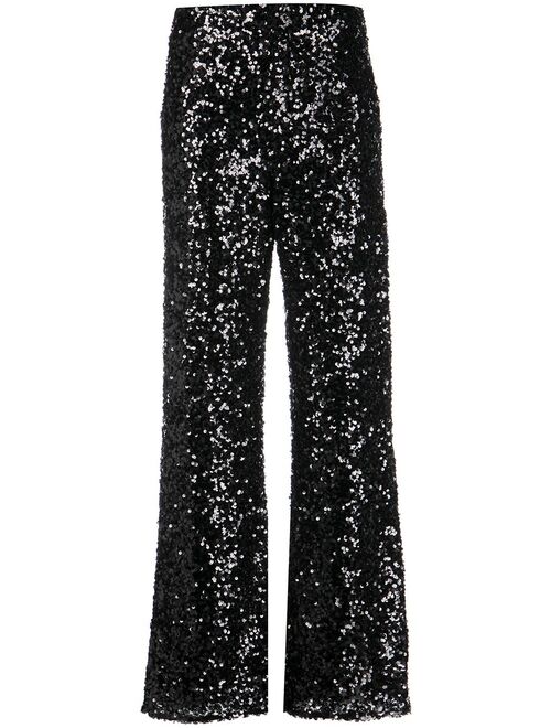 Alli sequin wide-leg trousers