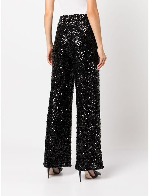 Alli sequin wide-leg trousers