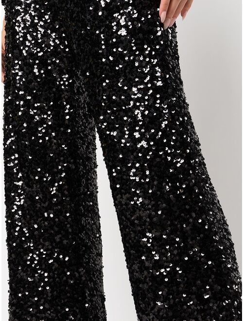 Alli sequin wide-leg trousers