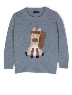 Il Gufo Horse Tricot knitted jumper