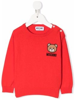 Kids embroidered-logo jumper