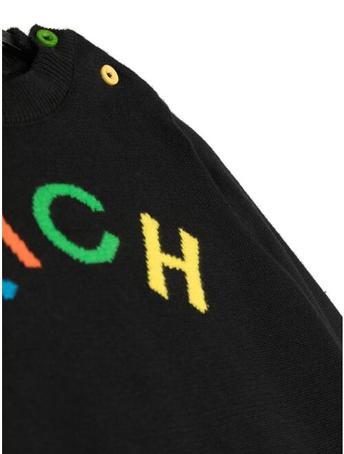 John Richmond Junior intarsia-knit logo jumper