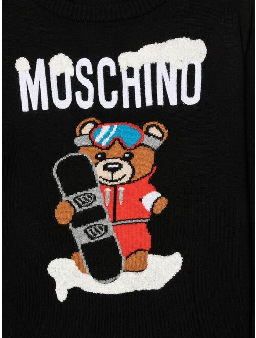 Moschino Kids Teddy Bear intarsia jumper