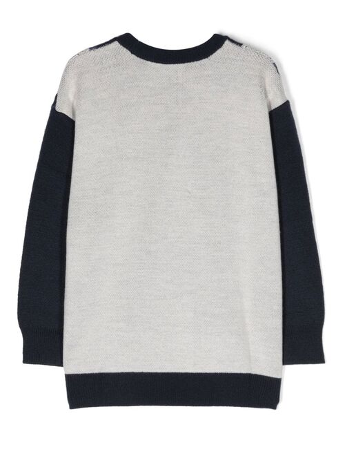 Emporio Armani Kids logo-print knit jumper