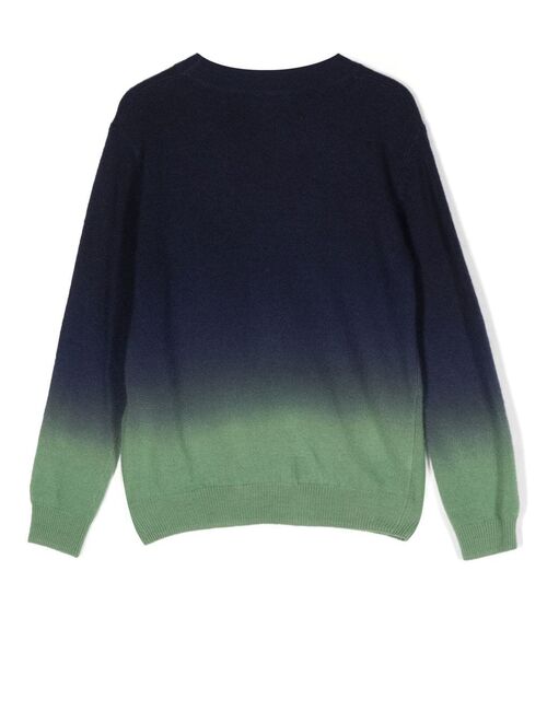 Il Gufo Gradient-Effect Merino-Wool jumper