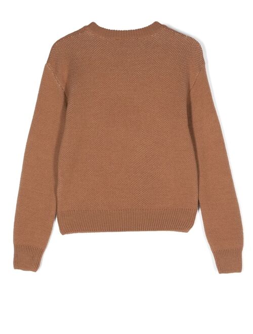 MSGM Kids logo crew-neck jumper