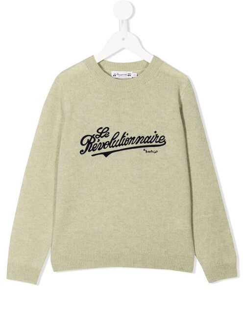 Bonpoint logo-print long-sleeve jumper