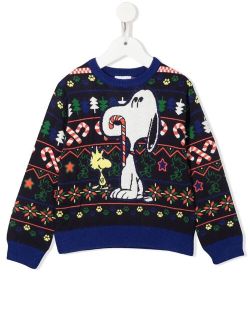 Kids Snoopy xmas knit jumper