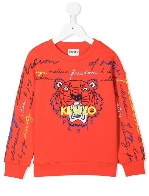 Kenzo Kids Tiger Head motif jumper