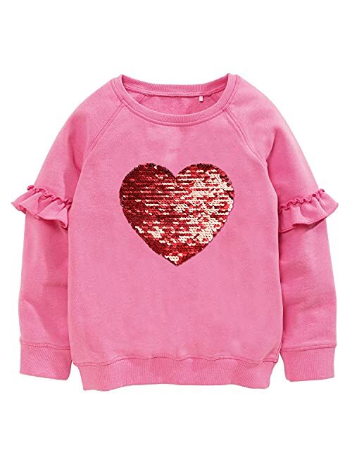 Little Hand Toddler Girls Sweatshirts Crewneck Hoodies Long Sleeve Collage T Shirts Kids Pullover Tops