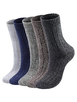 Pleneal Wool Socks for Women - Womens Wool Socks Winter Warm Wool Socks Men Thick Cozy Knit Socks Boots Socks for Women