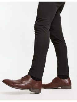 plain brogues in dark brown