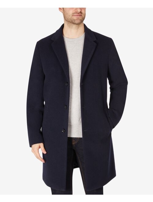 TOMMY HILFIGER Men's Addison Wool-Blend Trim Fit Overcoat