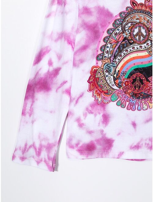 Camilla tie-dye graphic-print T-shirt